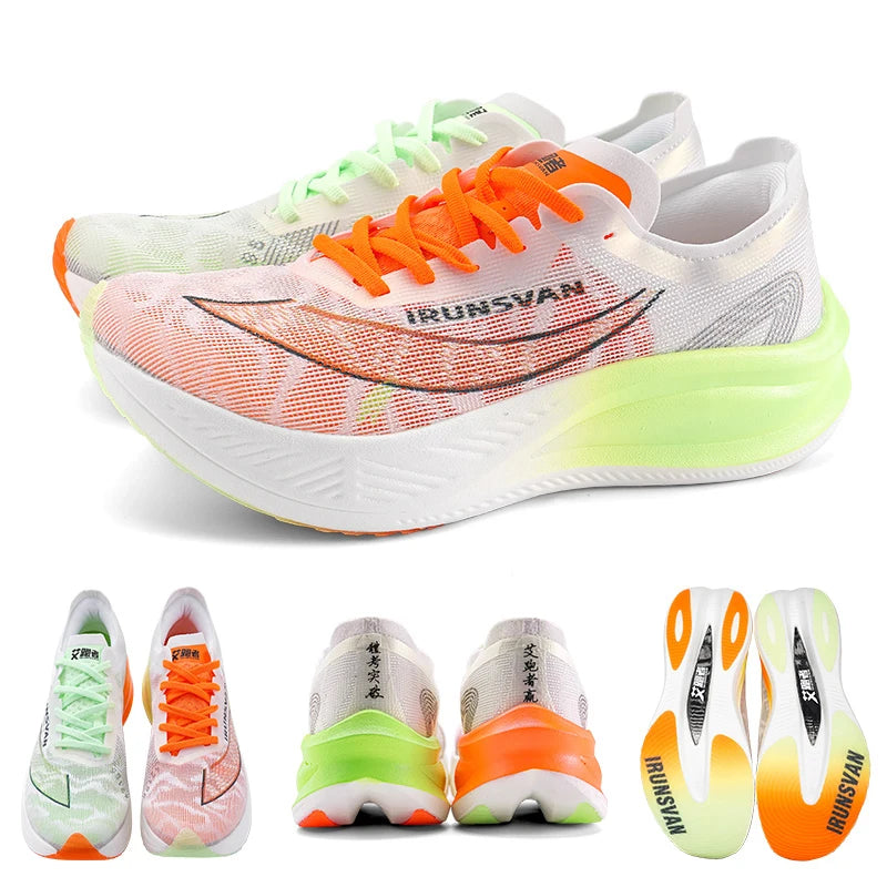 IRUNSVAN Scarpe da maratona leggere da uomo, scarpe da corsa, scarpe sportive traspiranti, scarpe casual comode, scarpe da allenamento atletico, unisex
