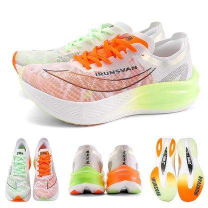 IRUNSVAN Scarpe da maratona leggere da uomo, scarpe da corsa, scarpe sportive traspiranti, scarpe casual comode, scarpe da allenamento atletico, unisex
