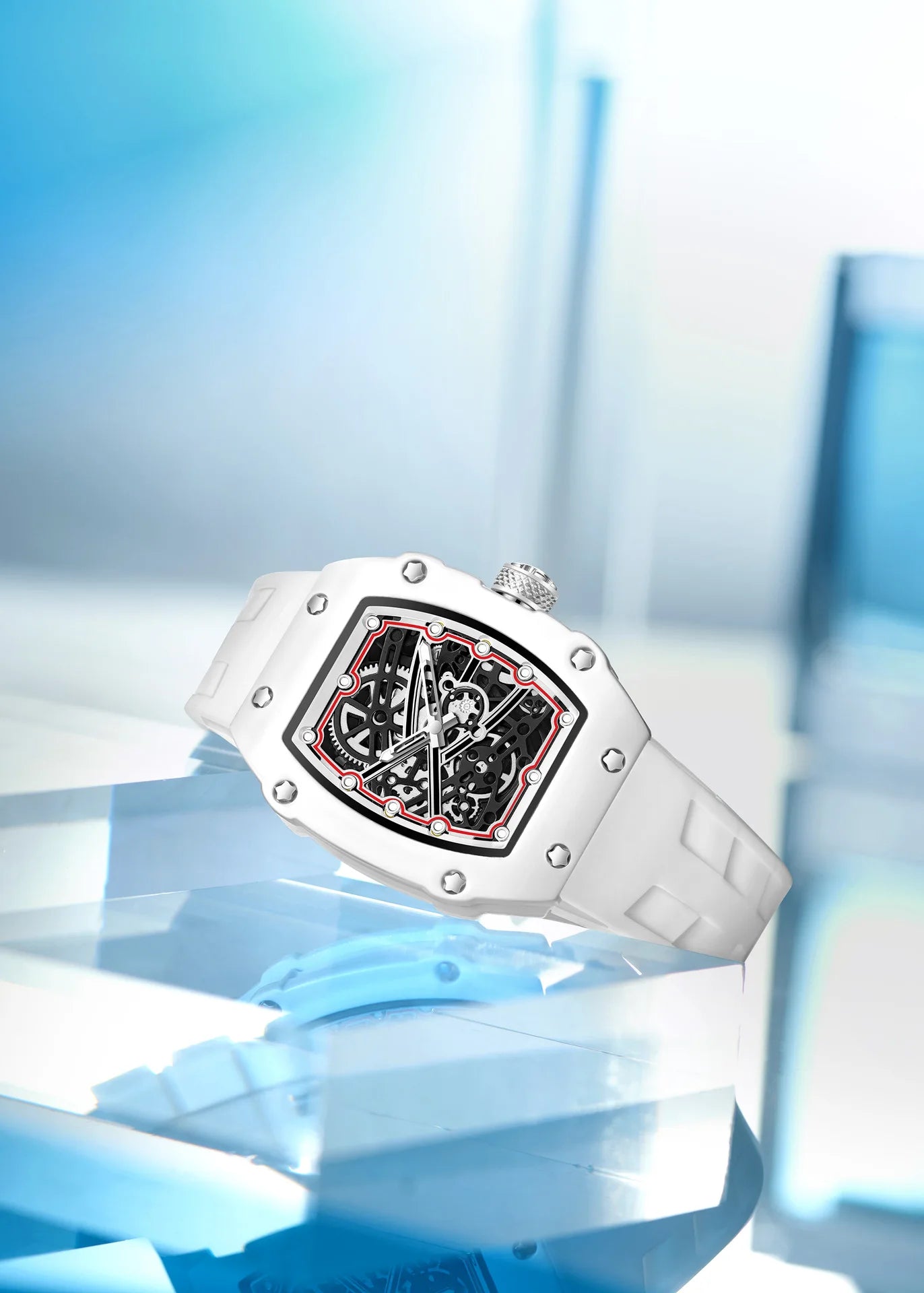 Tonneau Case Trendy Ultra-Thin Quartz Watch Men Creative Hollow Fashion Design Super Luminous Waterproof Personalize AAA Watch