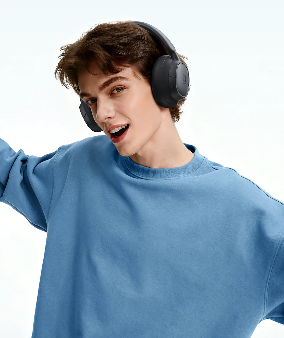 Baseus Bass BH1 NC Lite ANC Wireless Headphones Bluetooth 6.0 Noise Cancelling Headset 80H Battery Over Ear Earphones
