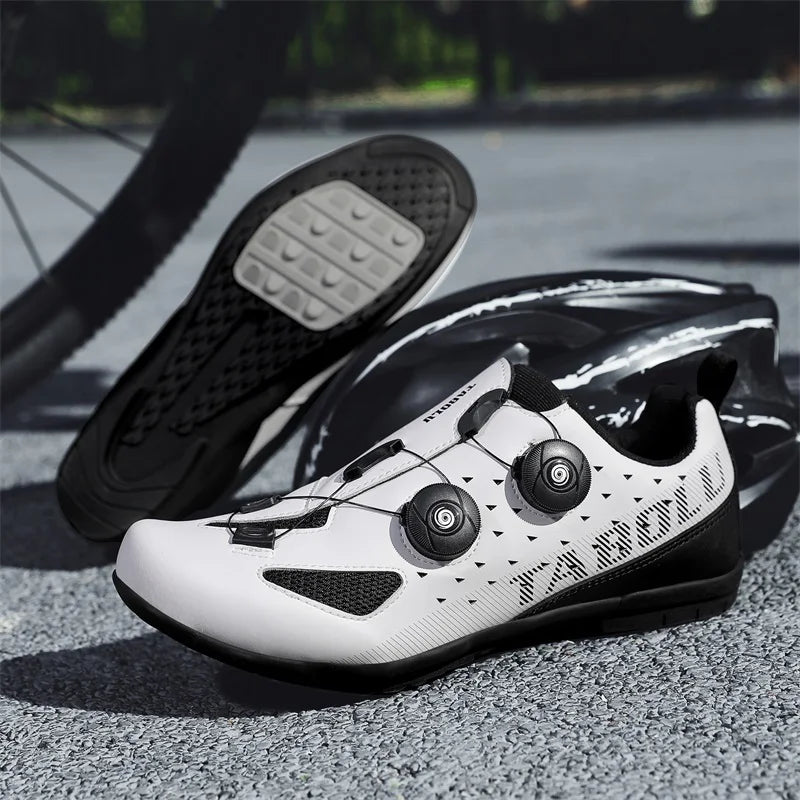 Lock-Free Cycling Shoes Flat Pedal Shoes Men Bike Cleat Sneaker MTB Bicycle Biking Women Breathable Indoor Boots