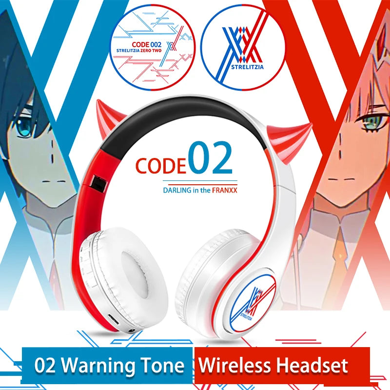 Miku Nakano Sanjiu Bluetooth 5.0 Over-Ear Anime Headphones – Wireless Stereo Gaming Headset with Deep Bass, Microphone & TF Card Support
