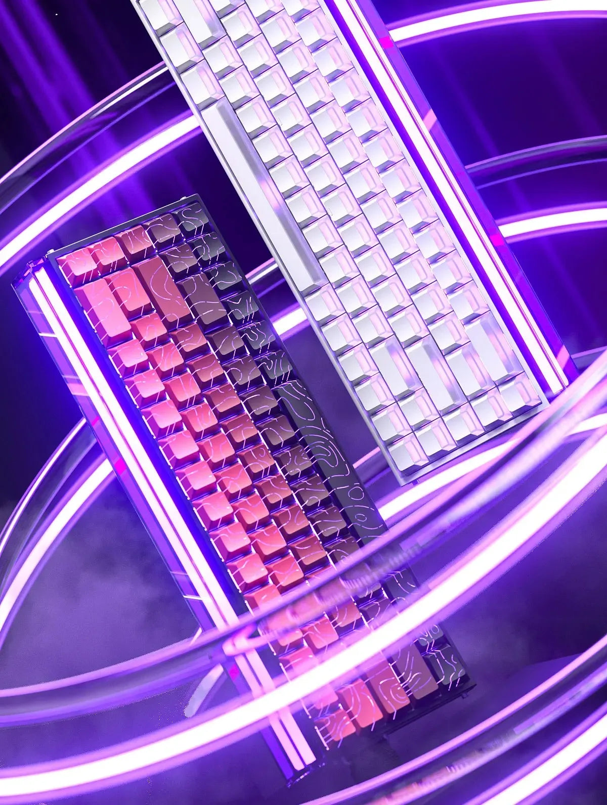 Teclado AULA HERO 68HE con interruptores magnéticos RGB Gaming mecánico Rapid Trigger retorno 8K con cable para esports personalizable