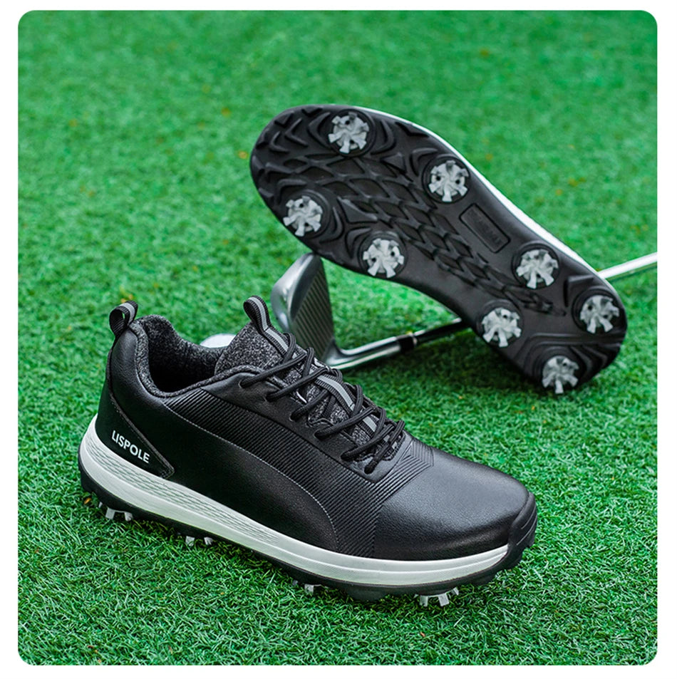 Hot Sale Lersure Golf Shoes Men Waterproof Golf Spikes Sneakers Professional Non-Slip Golf Footwear Trainers Luxury Sports Shoes