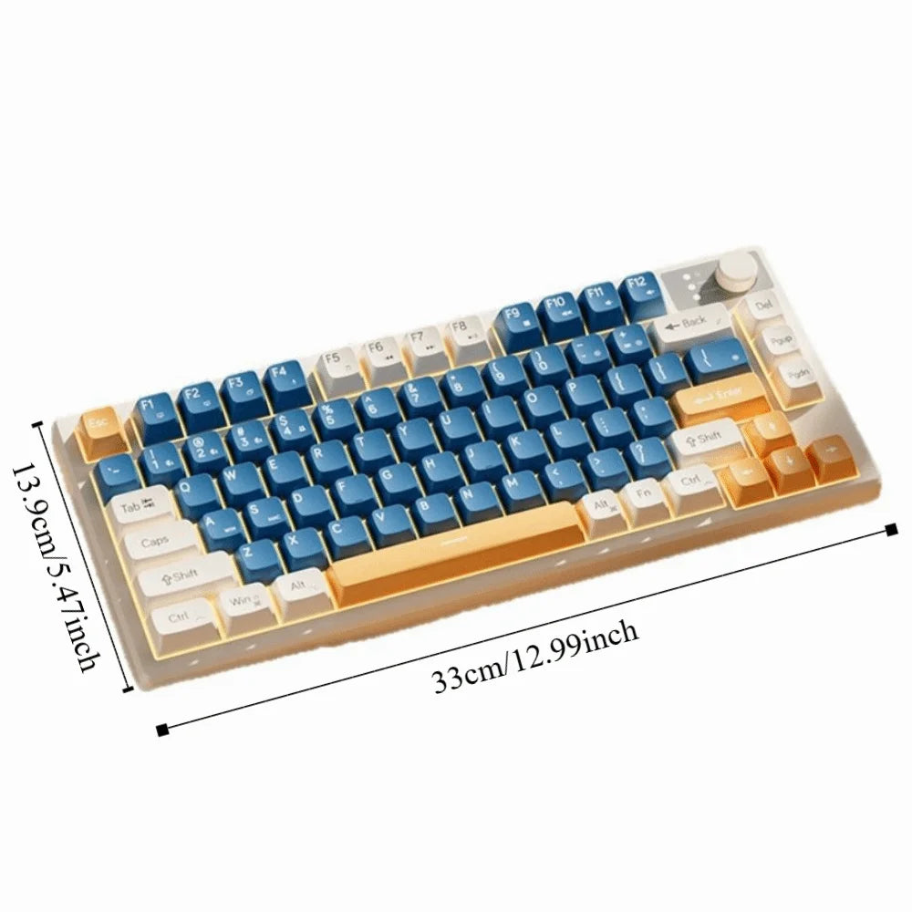 Wired Connection Gaming Mechanical Keyboard Compact Layout 75 Layout Mechanical Feel Keyboard Ultra-Quiet