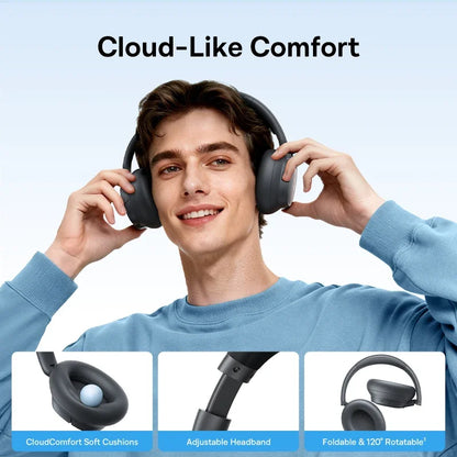 Baseus Bass BH1 NC Lite ANC Wireless Headphones Bluetooth 6.0 Noise Cancelling Headset 80H Battery Over Ear Earphones