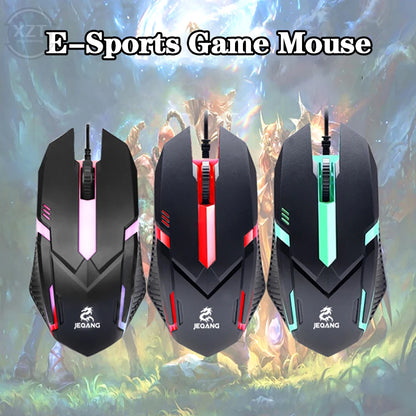 USB Wired Mini Gaming Mouse 1000 DPI Optical RGB Mouse with 3 Buttons, USB Wired Gaming Mouse for PC Desktop Laptop Computer Gamer