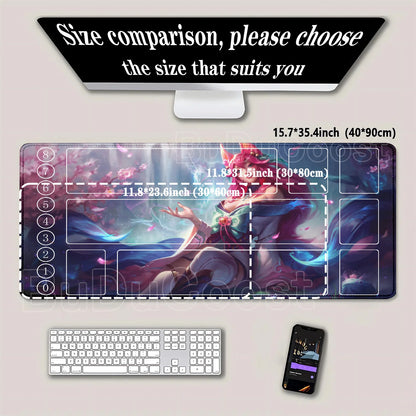 HD Printing playmat League of Mouse Pad Legends Riftbound Series TCG LOL Card 600x350mm office Stitched Edge Board Game Desk Mat