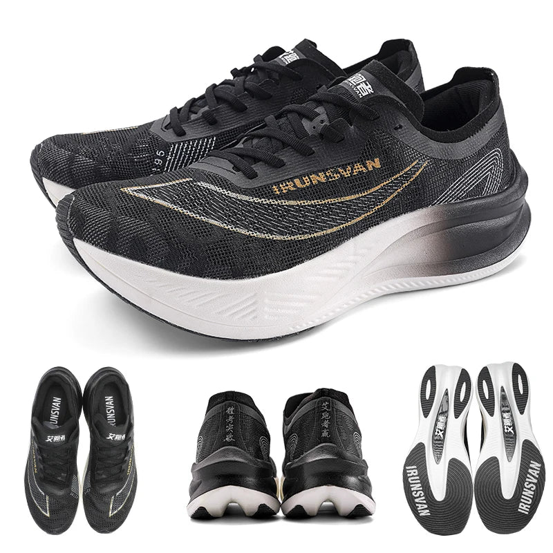 IRUNSVAN Scarpe da maratona leggere da uomo, scarpe da corsa, scarpe sportive traspiranti, scarpe casual comode, scarpe da allenamento atletico, unisex