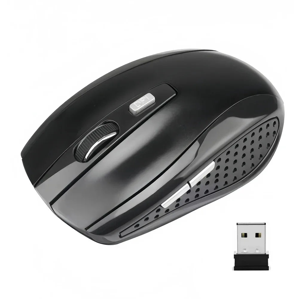 Wireless Mouse 2.4G Silent Optical Mouse with Adjustable 1600 DPI, Portable Wireless Mouse for Laptop, Notebook, PC & MacBook