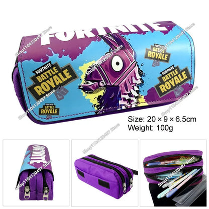 Shooting Game Pencilcase FORTNITED Boy Large Capacity Waterproof Pencil Pouch Office Stationary Gift Toy