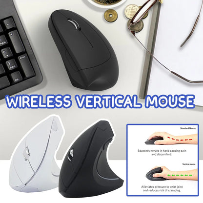 2.4G bezdrôtová vertikálna herná myš, ergonomická, 1600DPI, pre PC, notebook, kanceláriu, mini herná myš