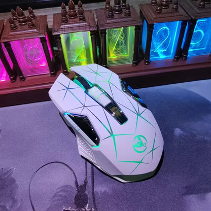 Wireless Gaming Mouse 2.4G Rechargeable Gaming Mouse with RGB Breathing Light, 2400 DPI, 6 Buttons, Instant Response Wireless Mouse for PC, Laptop & Gaming Switch