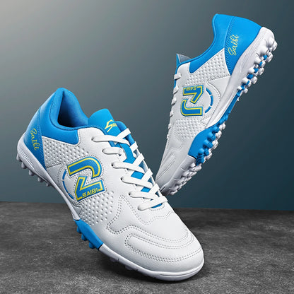 Low-top, studded soccer shoes, unisex, TF and FG, slip-resistant and wear-resistant, available in 4 colors to choose from.