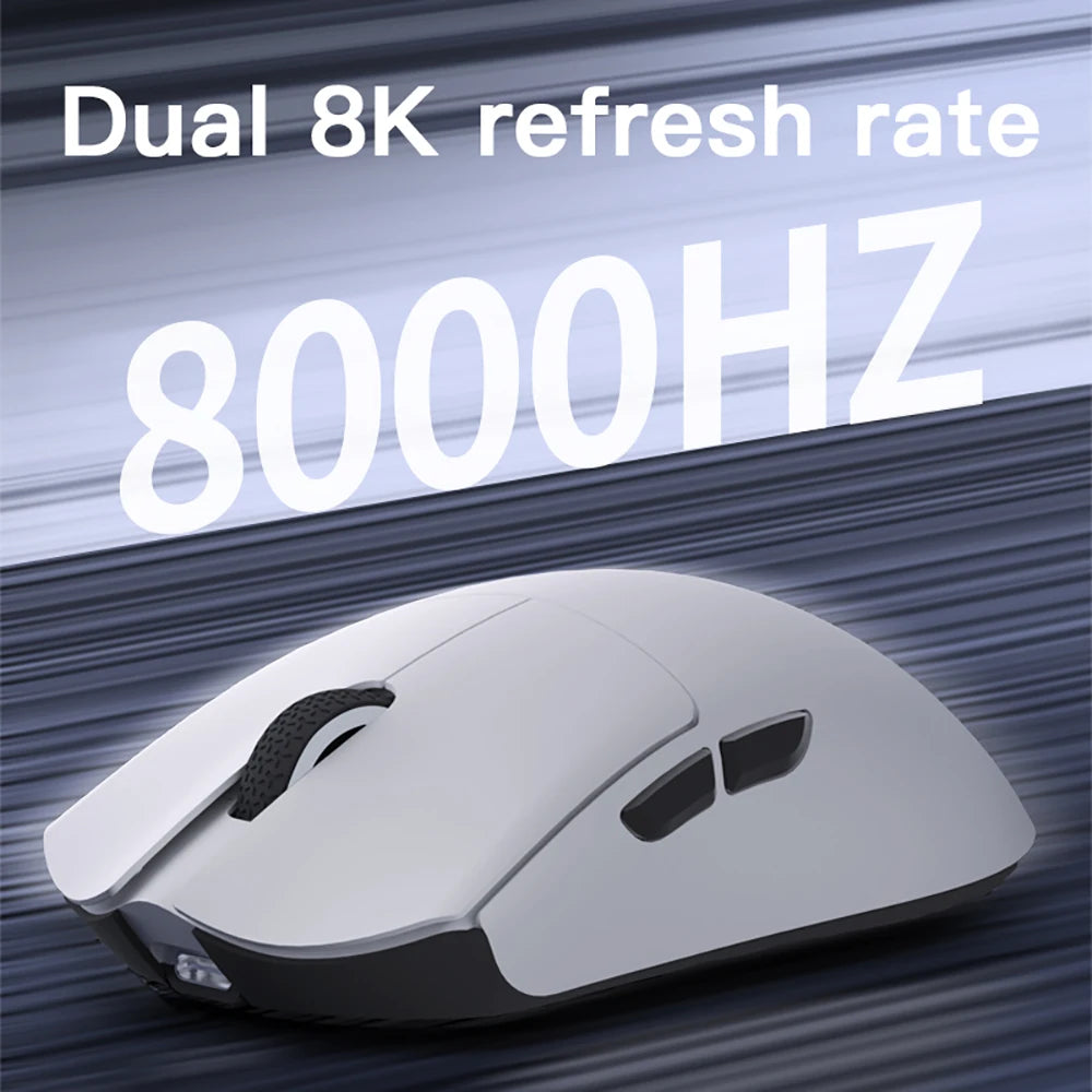 Souris gaming sans fil Darmoshark M3 V2 Tri-Mode 8K, capteur PAW3395, 26K DPI – Souris gaming ultra-légère pour PC et ordinateur portable