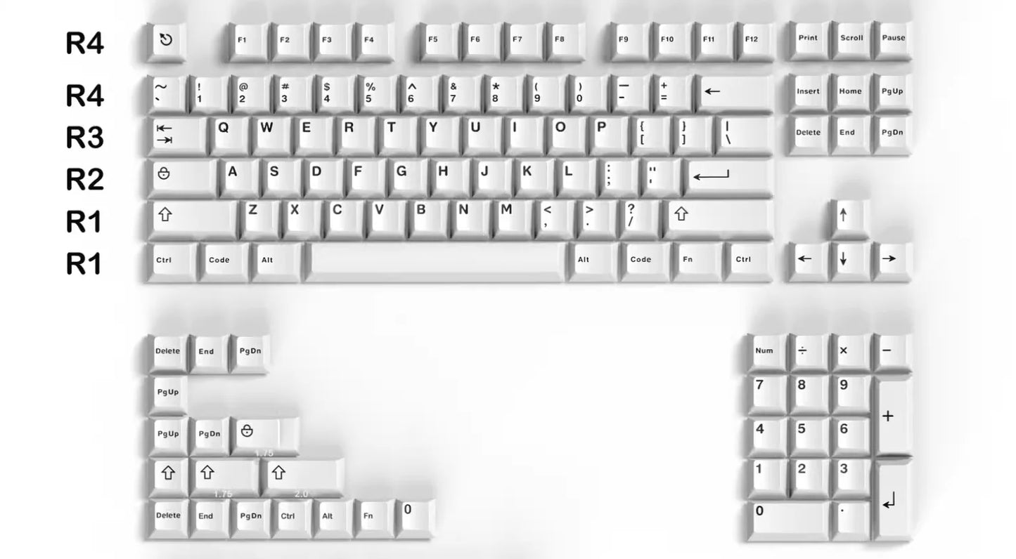 121 Keys Aifei WOB BOW Keycaps White Black ABS Double Shot Cherry Profile Custom Mechanical Keyboard Anne Pro 2 AULA F75 Ajazz