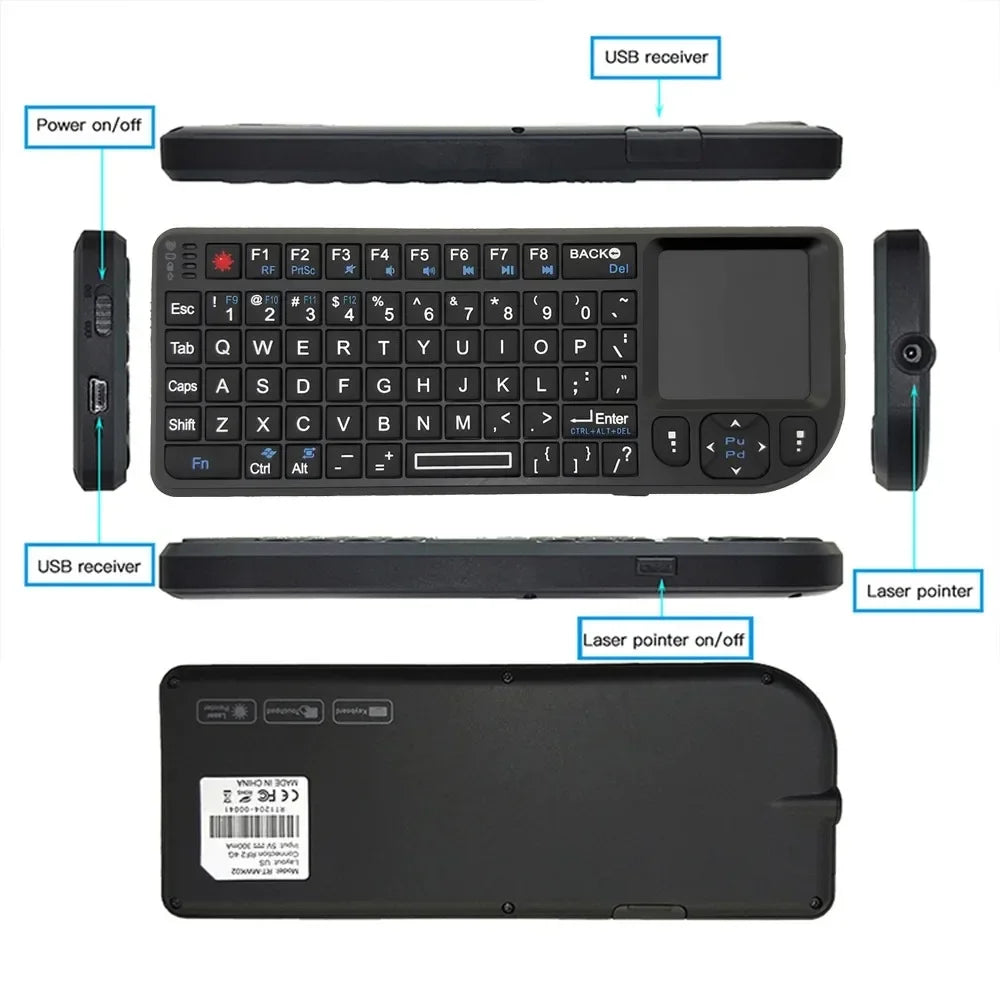 A8 Mini Wireless Keyboard 2.4G RF Backlit Touchpad Russian English Keyboard For MacBook iPad PC Tablet USBRechargeable Air Mouse