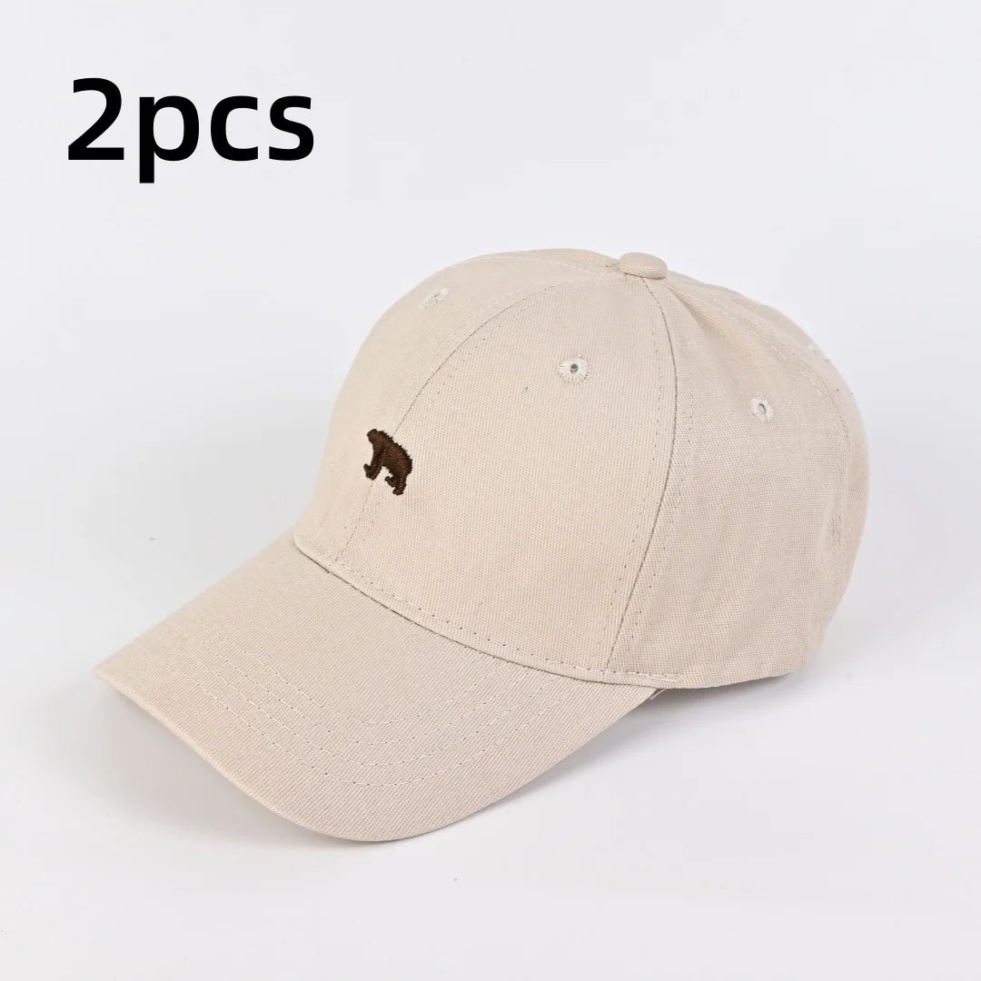 Stylish Bear Embroidered Baseball Cap Sun Protective Breathable Adjustable Ideal Casual Hat Men Women Unisex Baseball Cap