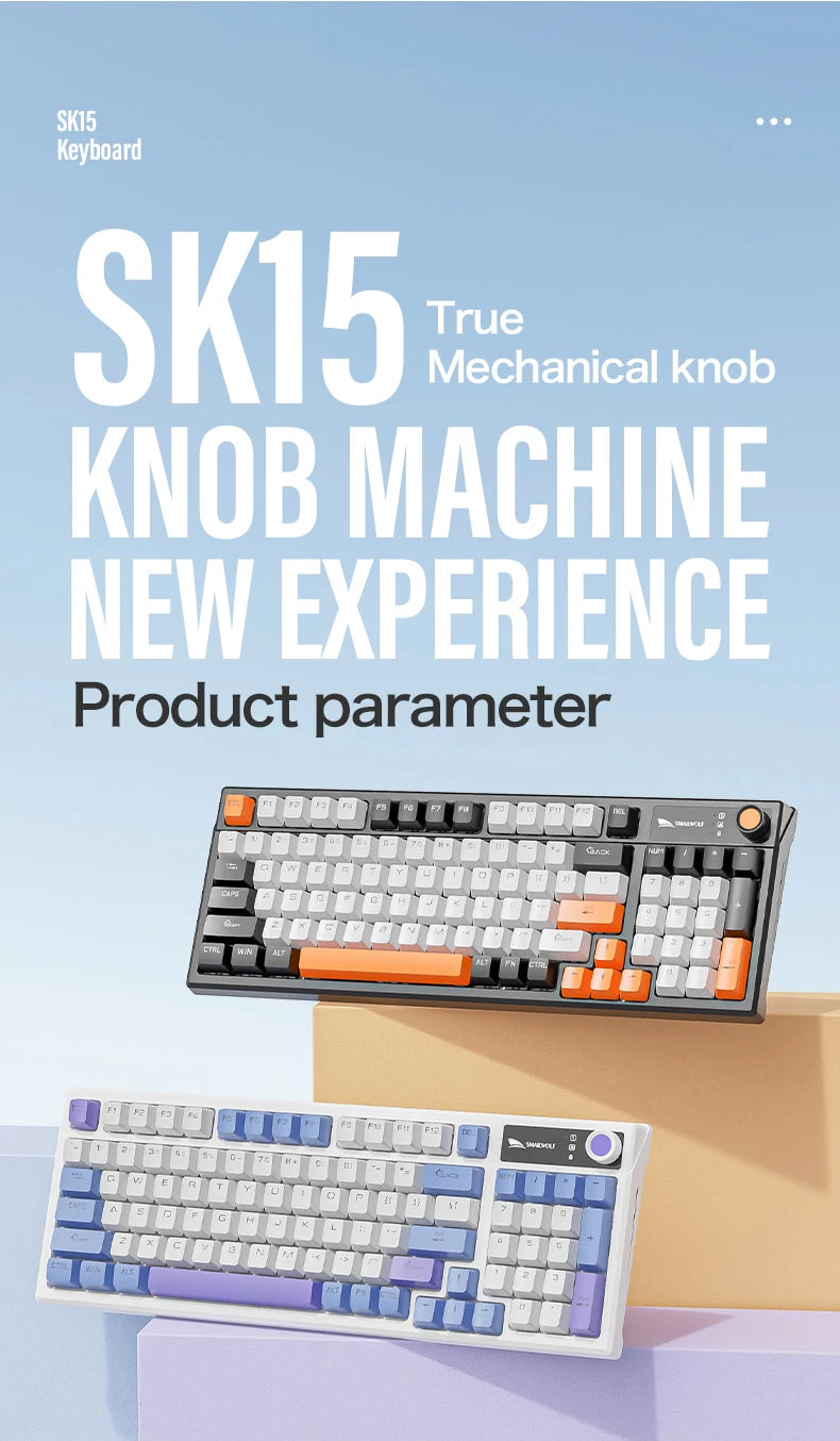 SMAILWOL SK15 Wired mechanical keyboard Hot plug support Arabic Russian Korean Thai Spanish E-sports games