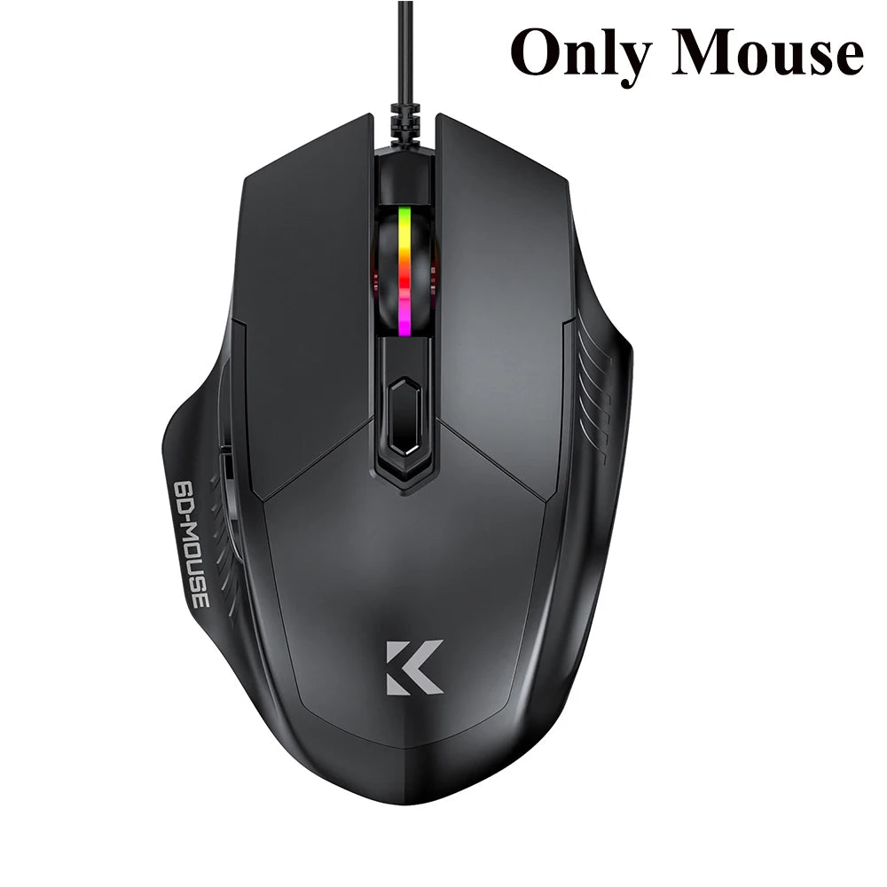 KEBIDUMEI RGB Mechanical Keyboard USB Wired Gaming Keyboard 104Keys Hot Swappable Ergonomic Keyboard Computer Accessories For PC