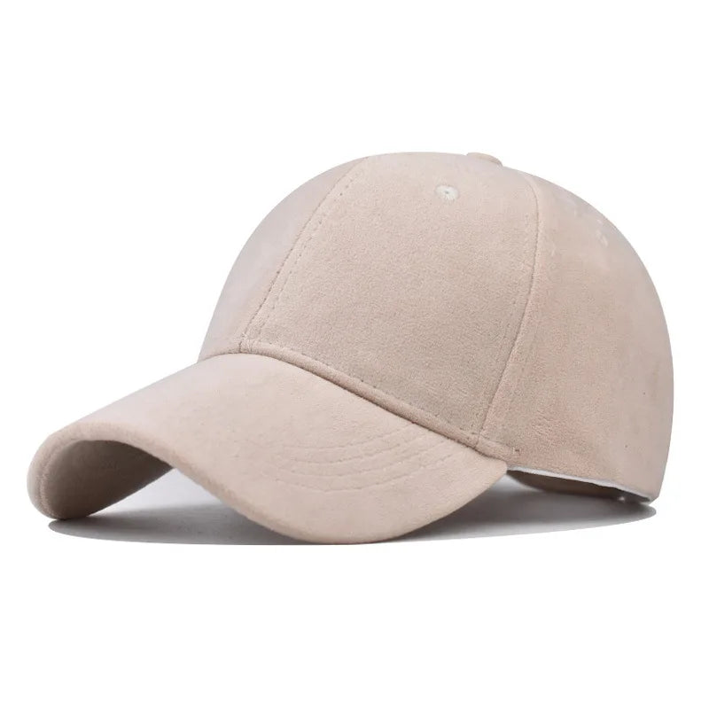 Afslappede baseballkasketter til kvinder og mænd – modekasketter i ruskind til efterår og vinter – udendørs solkasketter – snapback-kasketter – unisex-kasketter i ensfarvet design – hiphop-kasketter