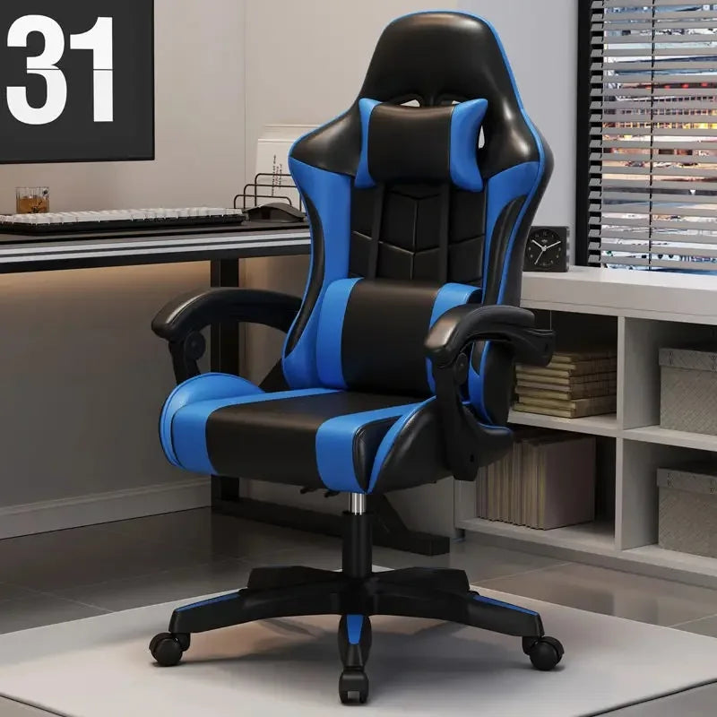 Ergonomiczny fotel gamingowy do domowego biura na długie godziny, dla streamerów, regulowany, odchylany, lekki i wytrzymały