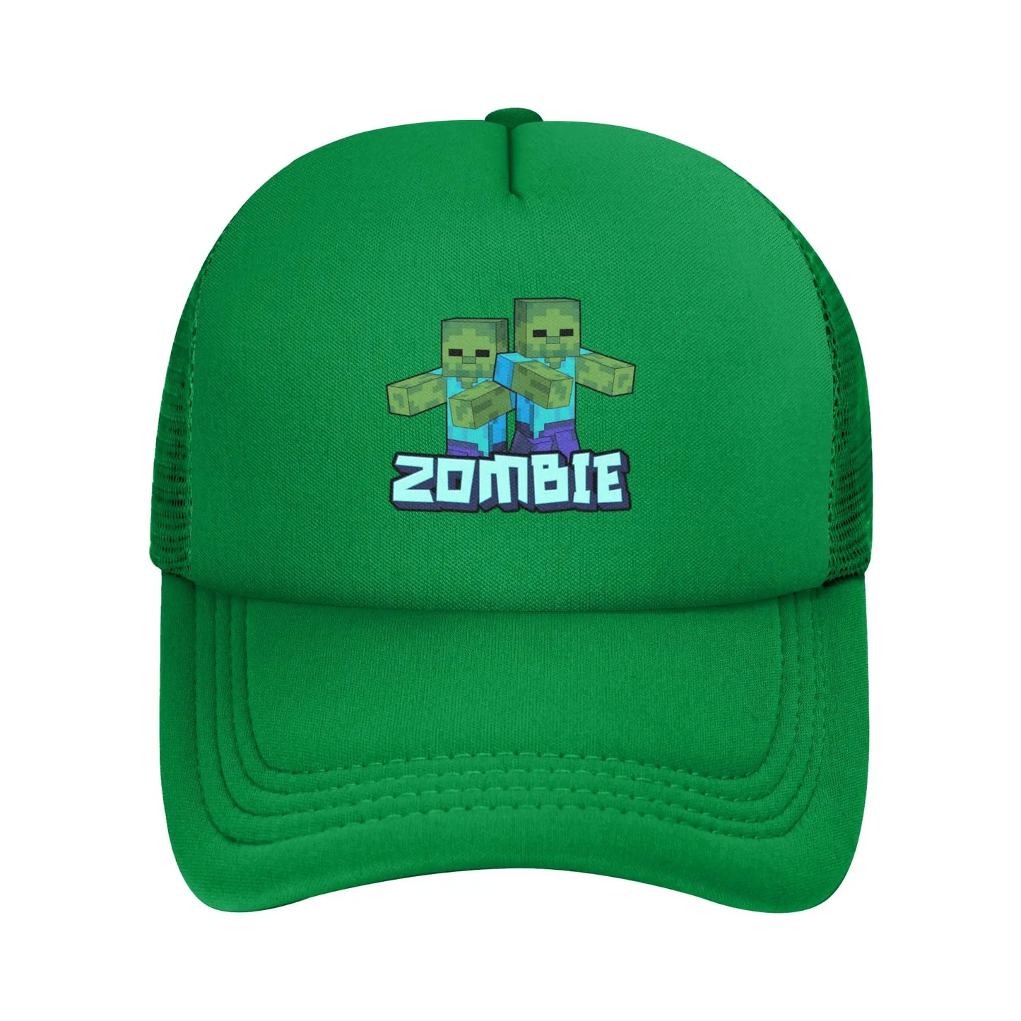 Adult Creepers Big Face Videogame  Trucker Cap Mesh Baseball Cap Polyester Hat Sun Hat Adjustable Racing Cap Summer