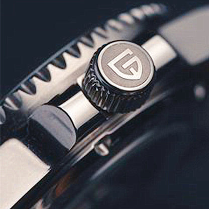 Montre mécanique pour homme PAGANI DESIGN (40 mm) – Cadran violet, fonction GMT, bracelet type Jubilee, verre saphir, étanche, mouvement automatique