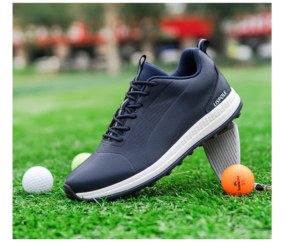 Hot Sale Lersure Golf Shoes Men Waterproof Golf Spikes Sneakers Professional Non-Slip Golf Footwear Trainers Luxury Sports Shoes