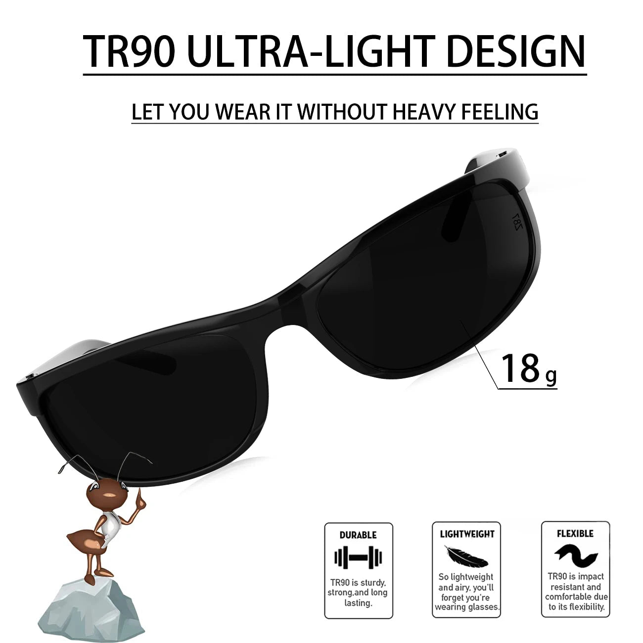 Z87 Oversized Safety Sunglasses Men Big Wide Heads TR90 Ultralight UV400 Sport Driving Fishing Z8807