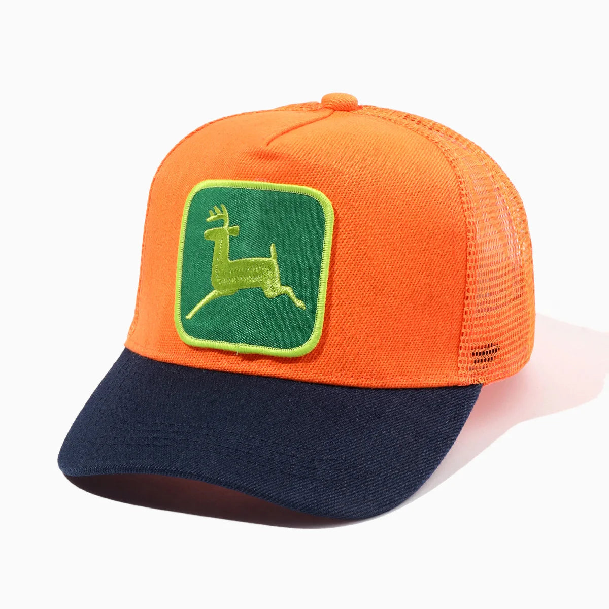 Cappellino da donna Elk Embroidery con visiera a becco d’anatra, cappellino da baseball a tesa larga con protezione solare, cappellino in rete regolabile, cappellino pronto per l’esportazione