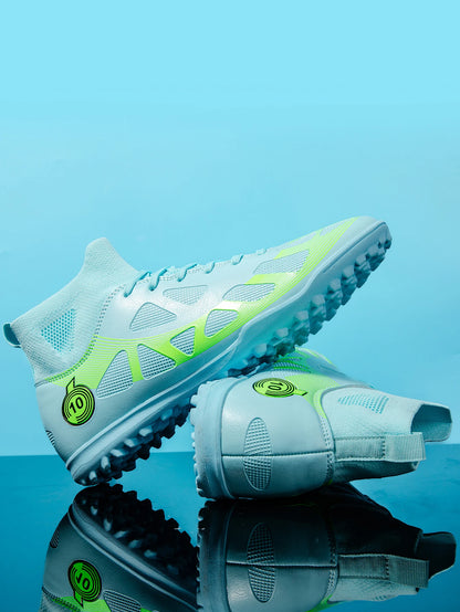 High Quality TF Football Boots Men Women PU Fabric Upper Rubber Cleats Non-slip Training Football Shoes