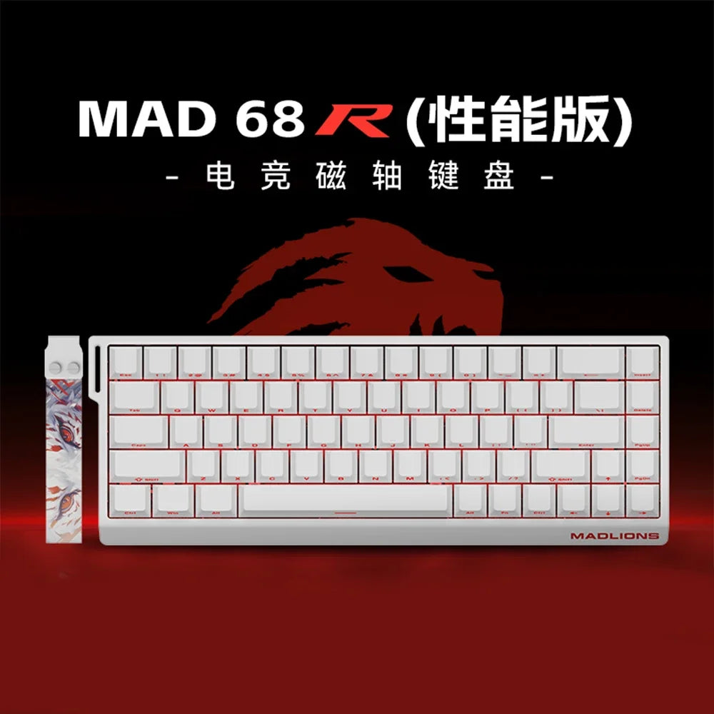 Madlions Mad 60He Magnetic Switch Mechanical Keyboard MAD68 Wired Keyboard Mad60he Custom MAD68he E-sports Gamer Keyboard Gifts