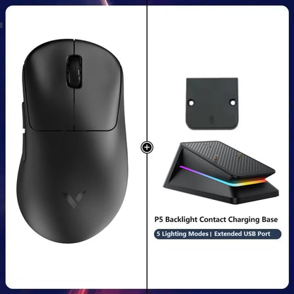Rato Gaming Sem Fios Rapoo VT3S /VT3S MAX GEN-2, Taxa de Polling Sem Fios Real de 8K, Ultra Leve 49g, Autonomia até 750Hr