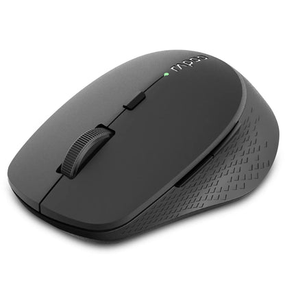 Rapoo M300G Silent Wireless Mouse, Bluetooth Multi-Mode Wireless Mouse, 2400 DPI Ergonomic Optical Mouse for Laptop, PC, Mac & Office