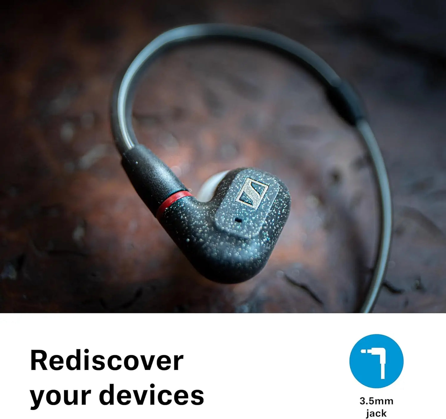 Sennheiser IE 300 HiFi Wired In-Ear Earphones TrueResponse Dynamic Driver Studio Monitoring Earbuds with Detachable Cable