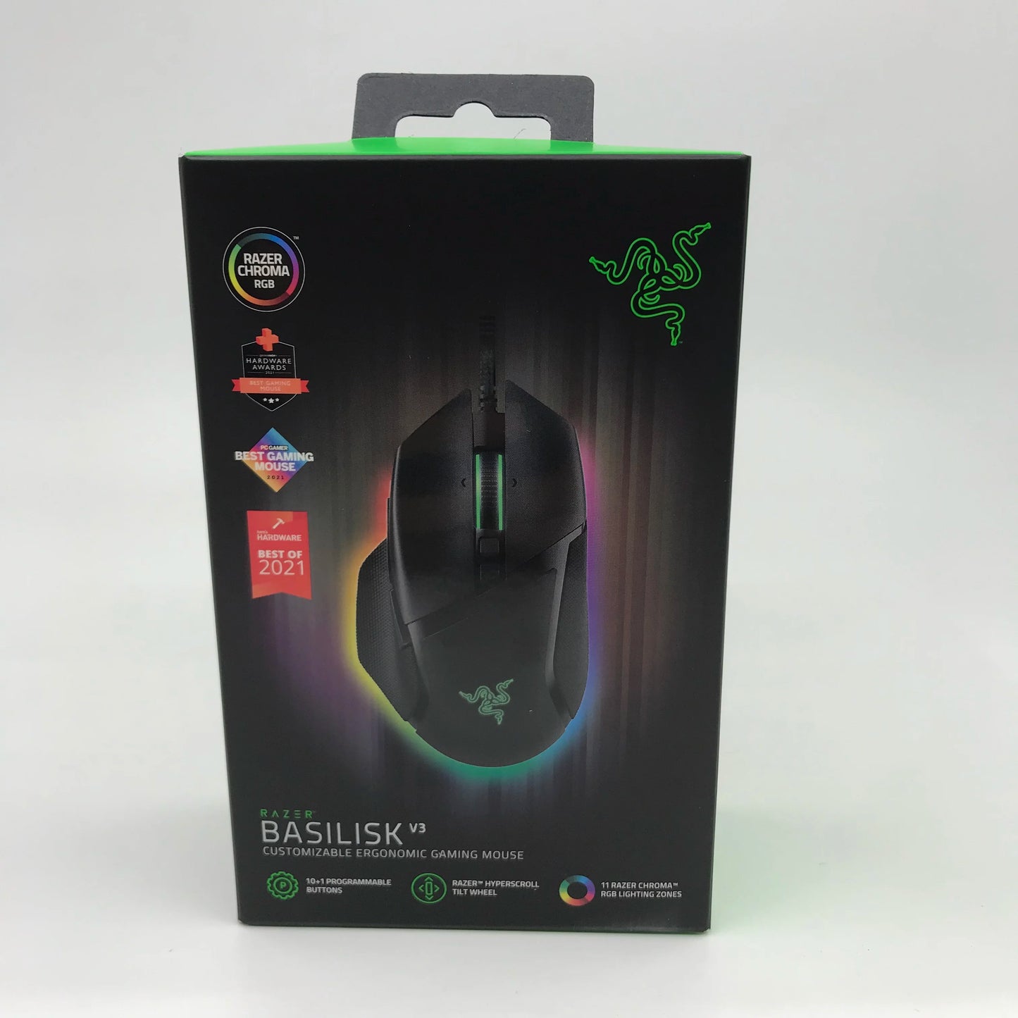 Razer Basilisk V3 Wired Gaming Mouse, 26000 DPI Optical Gaming Mouse with RGB Lighting, 11 Programmable Buttons, Ergonomic Wired Gaming Mouse for PC & Laptop