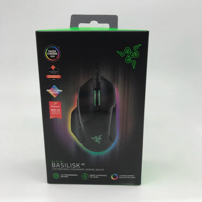Razer Basilisk V3 Wired Gaming Mouse, 26000 DPI Optical Gaming Mouse with RGB Lighting, 11 Programmable Buttons, Ergonomic Wired Gaming Mouse for PC & Laptop