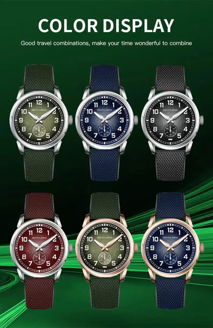 Specht & Söhne New Automatic Mechanical Wristwatches For Men Japan C3 Luminous Sapphire Crystal Sports Watch ﻿5Bar Waterproof