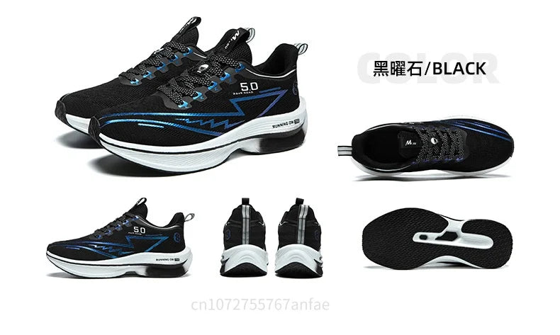 Men's Running Shoes Carbon Board Light Ultra Cushion Breathable Marathon Shock Absorption Support Sneaker Woman Comfy Sport Shoe