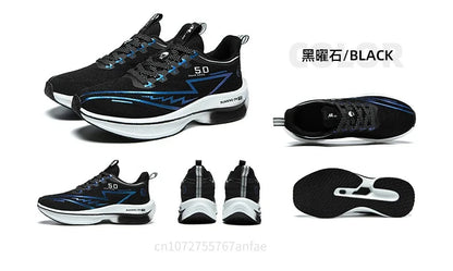 Men's Running Shoes Carbon Board Light Ultra Cushion Breathable Marathon Shock Absorption Support Sneaker Woman Comfy Sport Shoe
