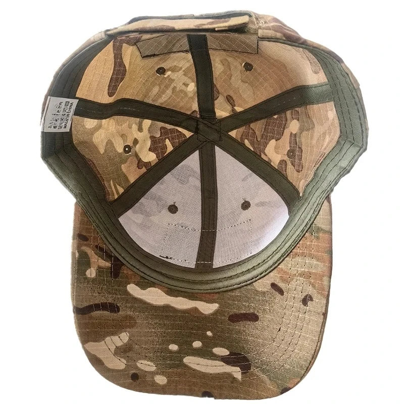 Tactical Camo Baseball Cap with Patch - Adjustable & Durable, The Viral Must-Have for Outdoor, Hunting and Tactical Activities