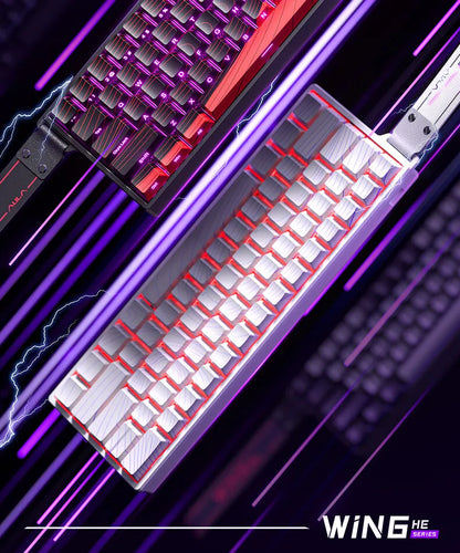AULA WIN60 HE Magnetic Axis Mechanical Keyboard, 61-Key Wired Gaming Keyboard with Hall Effect Switches, 8K Polling Rate, Hot-Swappable RGB Keyboard for Esports & PC Gaming