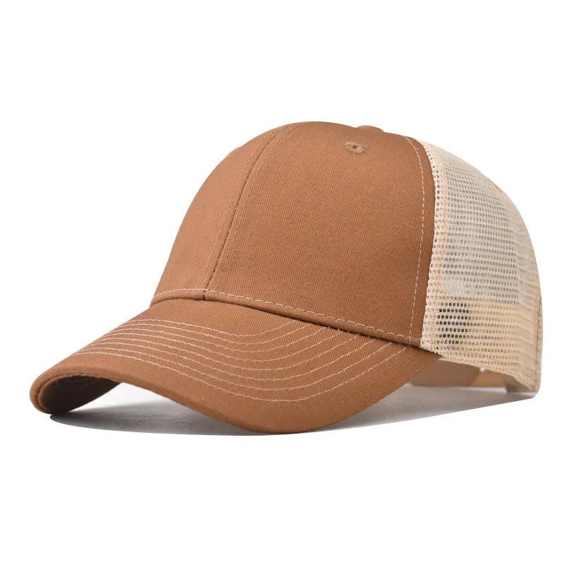 Cappellino da baseball per adulti, cappellino a rete, visiera curva poco profonda, cappello unisex, cappello estivo, cappello traspirante, cappellino da ombra, cappellino per primavera e autunno, cappellino hip hop aderente