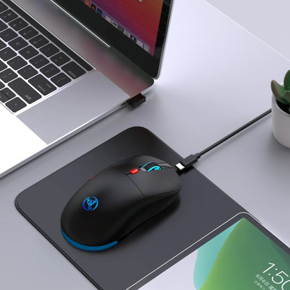 2.4G Wireless Rechargeable Mouse with RGB Lighting, 3600 DPI Ergonomic Silent Wireless Mouse for Laptop, PC, Office & Gaming