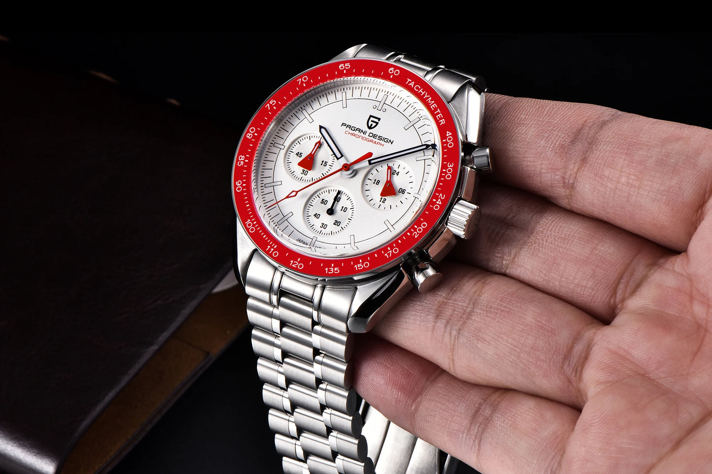 PAGANI DESIGN Planetary Series Saturn Light Tan Quarzuhr für Herren Speed Chronograph AR-Saphirglas Armbanduhr für Herren 2026 Neu