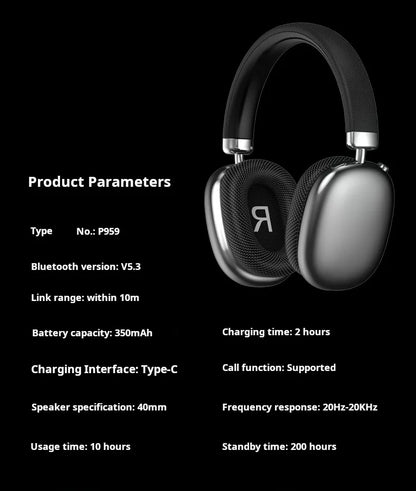 Original P959 Air Max Wireless Bluetooth Earphones – Noise Cancelling In-Ear Sports Earbuds with Microphone, Deep Bass Gaming Headphones for iOS & Android