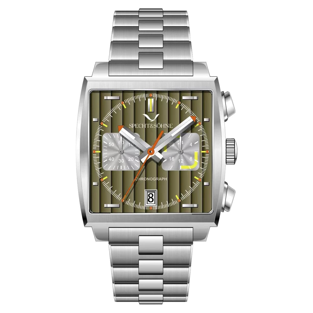 Specht&Sohne Men's Watch Luxury Brand Waterproof Stainless Steel Leather Japan VK Multifunctional Quartz Watch Religio Masculino