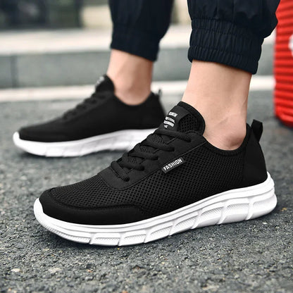 Mesh-herresko, snøresko, casual sko, herresneakers, åndbart, letvægtsfodtøj, komfortable sportssko, Zapatillas Hombre