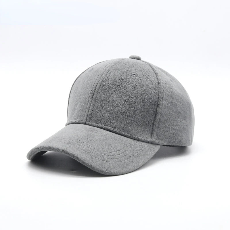 New Wholesale Suede Baseball Cap Autumn Winter for Men Women  Winter Solid Street Hat Unisex Adjustable Casual Plain Gorra Caps